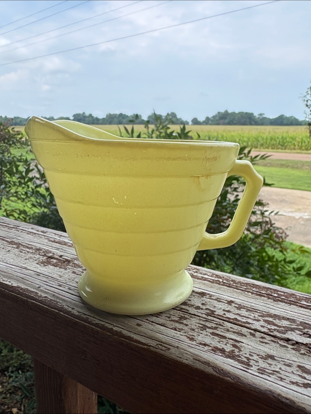 Yellow Ceramic Pitcher - Brand Unknown